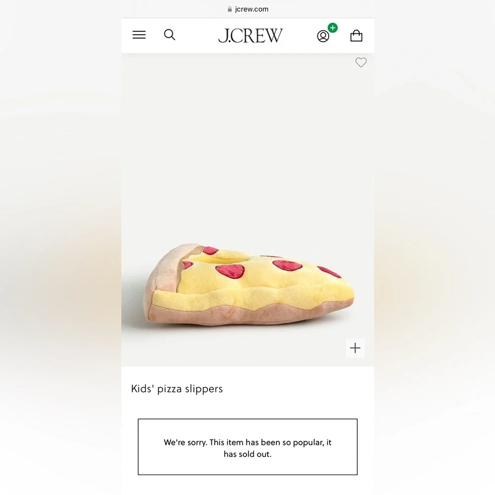 J crew crewcuts pepperoni pizza slippers toddler size k9 yellow  red 🍕